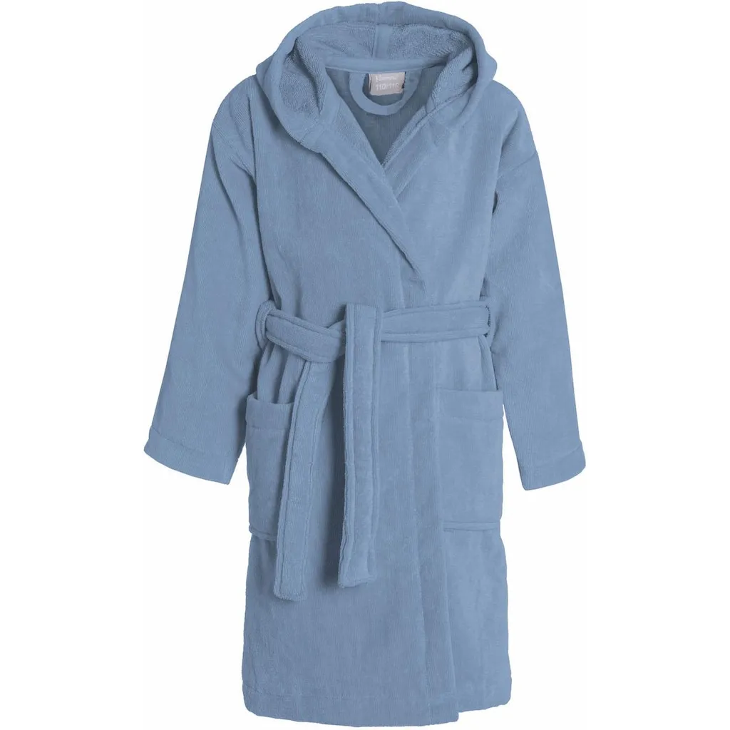 

Детский халат для купания Pure, 1 шт., с длинными рукавами, с накладными карманами Seahorse, Jeansblau