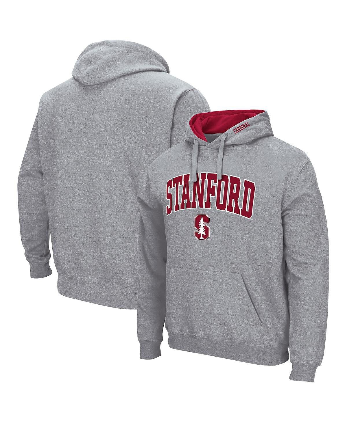 

Мужской серый пуловер с капюшоном Stanford Cardinal Arch и Logo 3.0 Colosseum