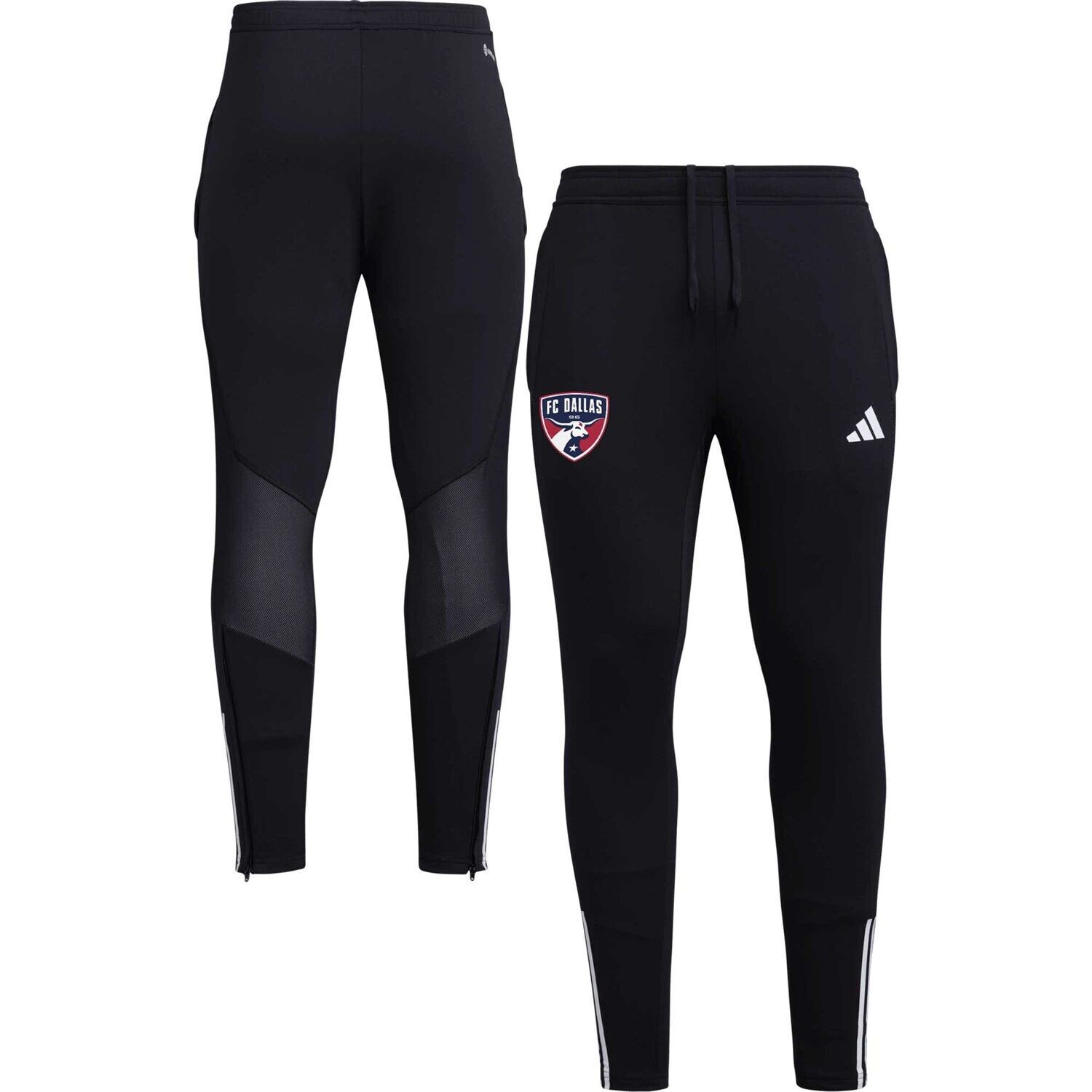 

Мужские черные тренировочные брюки On-Field Team Crest AEROREADY FC Dallas 2023 adidas, Черный, Мужские черные тренировочные брюки On-Field Team Crest AEROREADY FC Dallas 2023 adidas