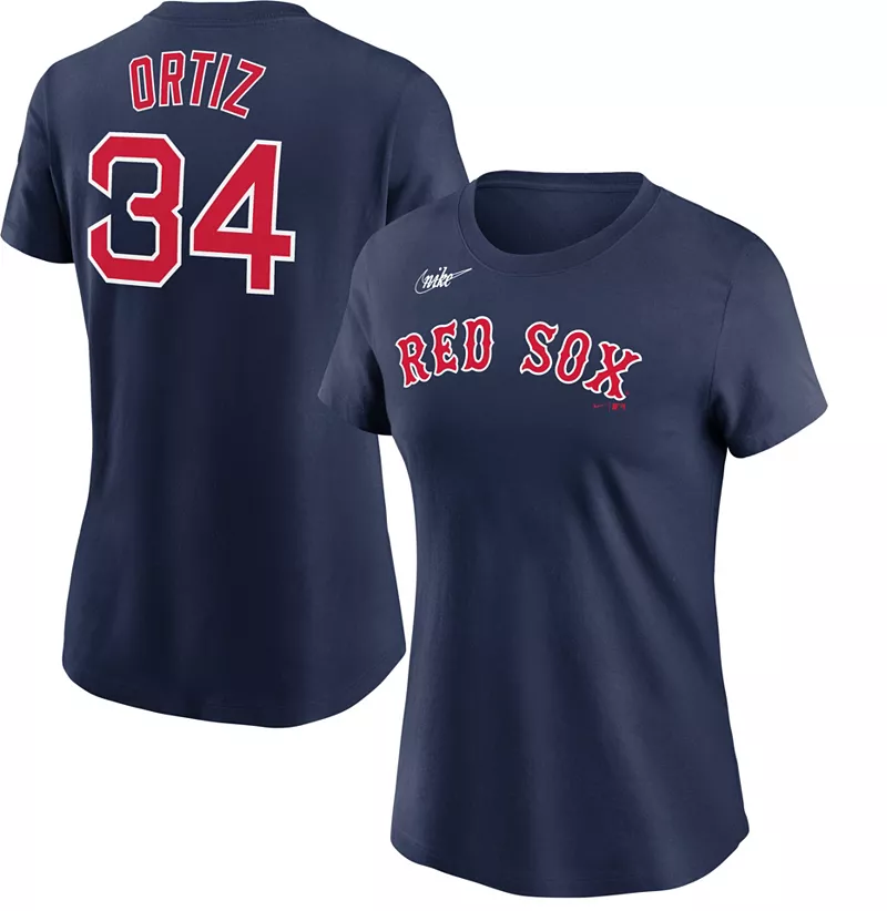 

Женская темно-синяя футболка Nike Boston Red Sox David Ortiz #34