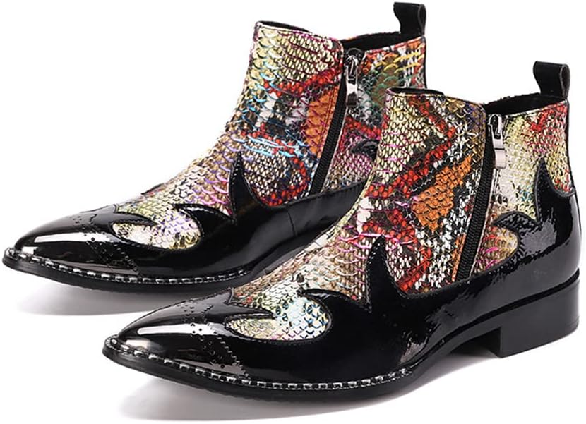 

Мужские ботинки челси Santimon: повседневные, для вечеринок, с металлическим носком, из натуральной кожи, с двойной молнией, двухцветные, модные, в стиле вестерн, ковбойские, дискотечные, для бальных залов, свадеб, смокинга, чукка, Wheat