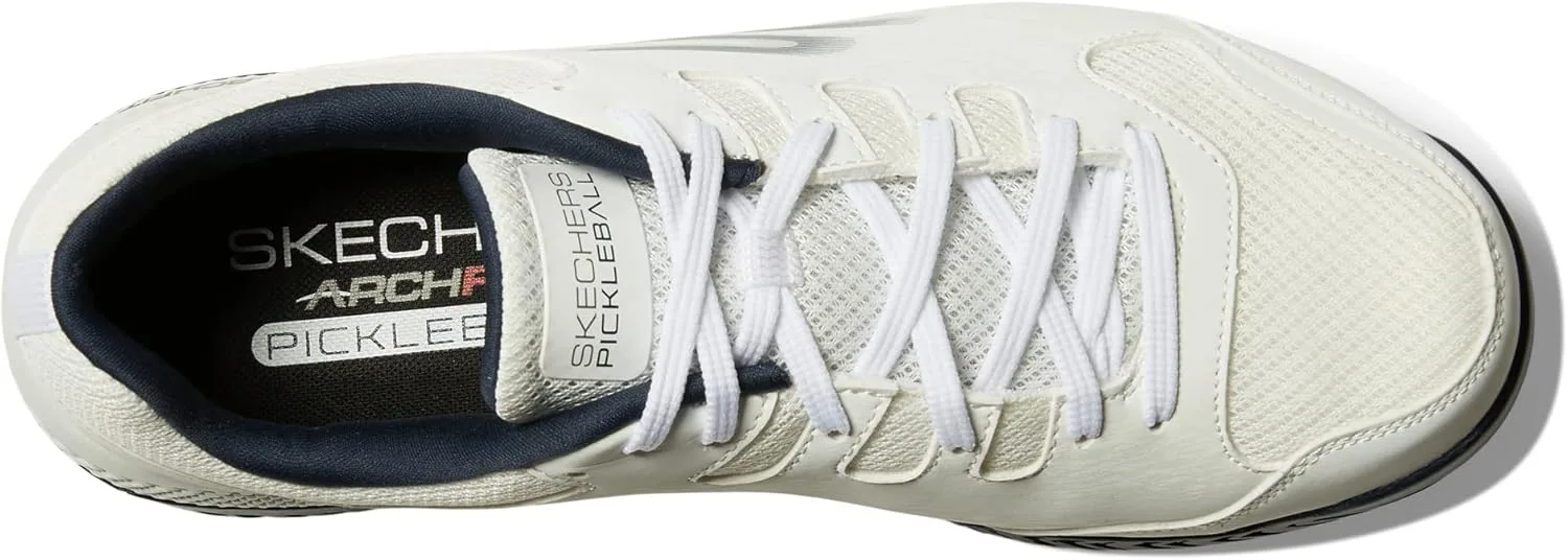 Мужские кроссовки Skechers Viper Court - спортивные кроссовки для пиклбола, подходящие для игры в помещении и на открытом воздухе, с поддержкой свода стопы, белый/темно-синий — фото 2
