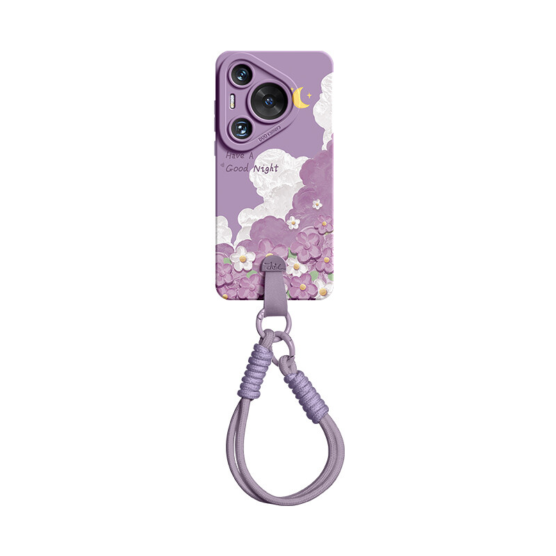 

Чехол для телефона RVIXE Avix Rvixe, Grass purple - clouds and flowers - with lanyards