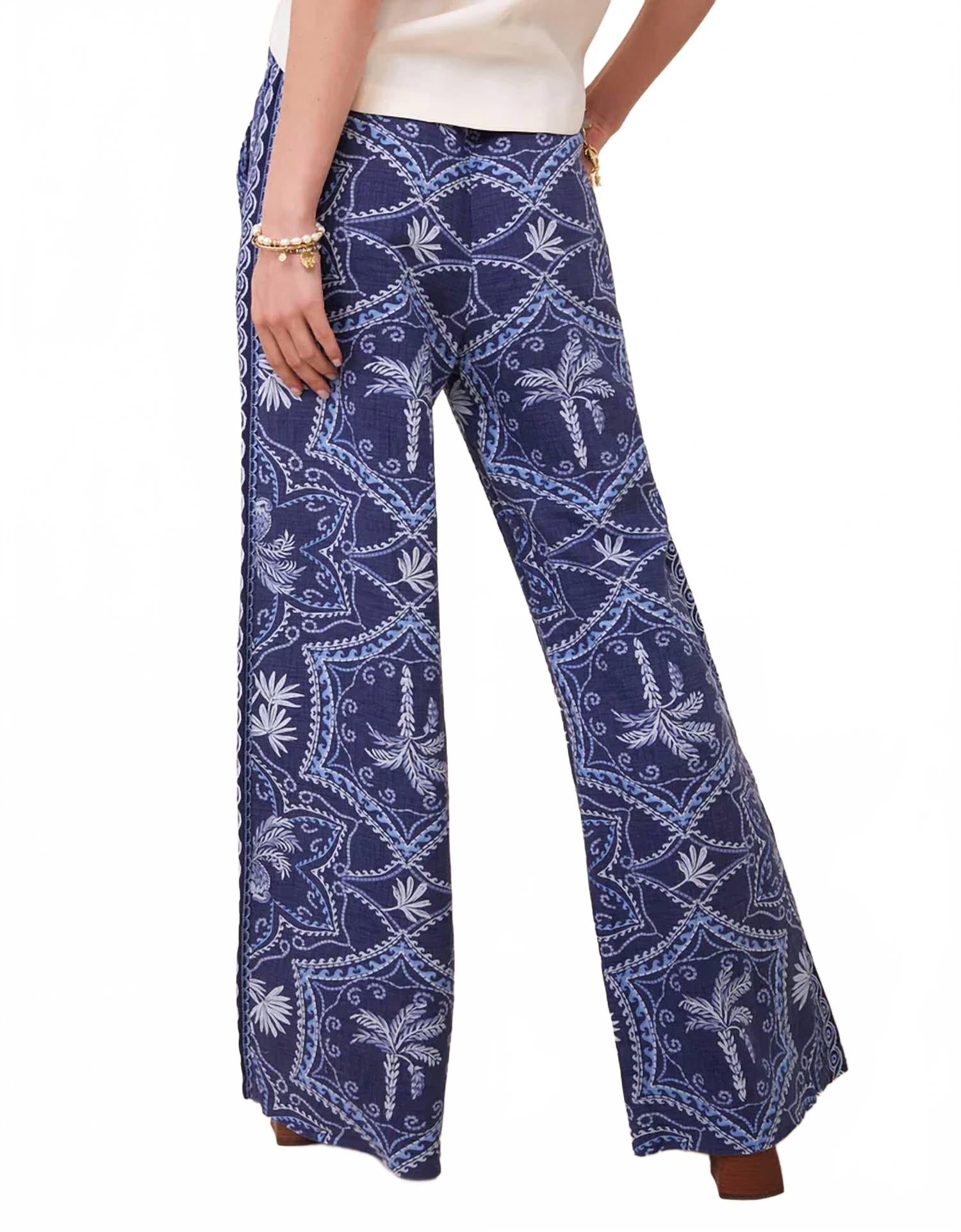 

Курортные брюки Palazzo в узоре Ogeechee Palm Spartina 449, Ogeechee Palm Medallion