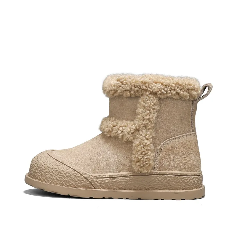 Детские утепленные ботинки Kids Jeep, Camel[Thickened and Fleece-Lined-Warmth Locking]