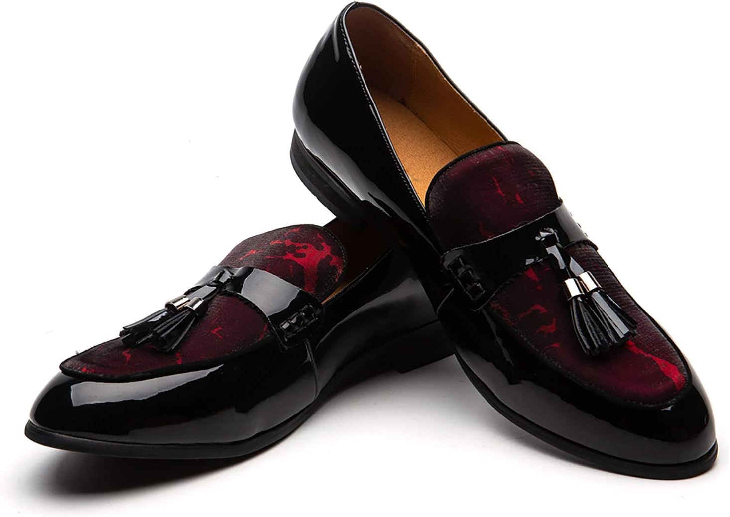 

Мужские кожаные туфли JITAI с узорной печатью, мужские деловые лоферы, слипоны, повседневные лоферы, курительные тапочки, черный