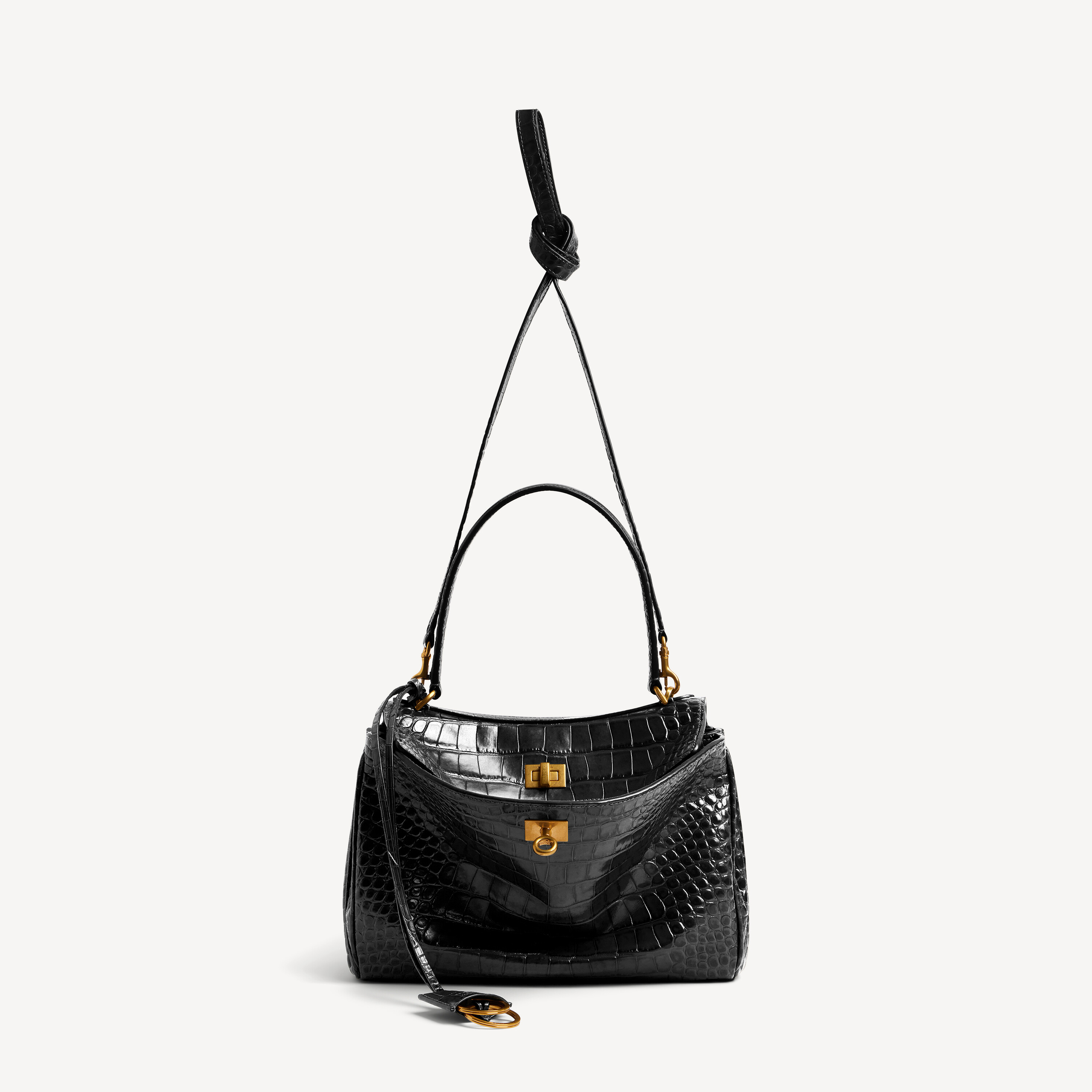 Женская сумка rodeo small черного цвета BALENCIAGA, черный — фото 4
