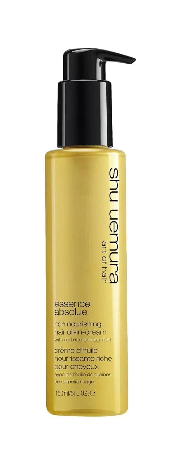 Shu Uemura Art of Hair Essence Absolue Nourishing Cream - Защищает от термического повреждения и УФ-излучения, увлажняет и разглаживает, подходит для всех типов волос, 140 мл., red