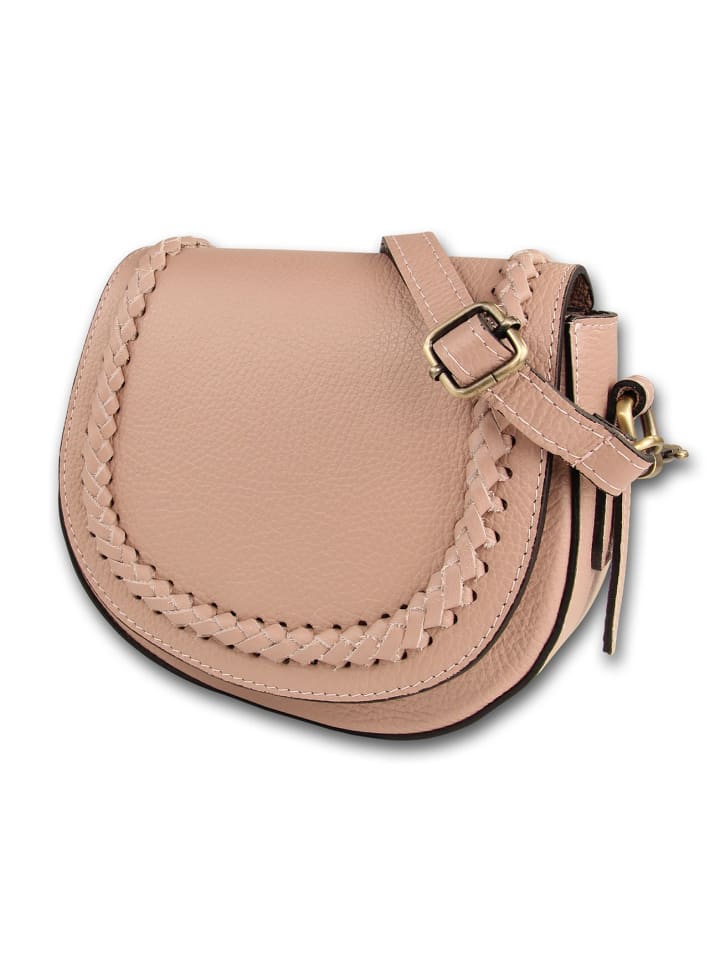 

Кожаная сумка через плечо, сумка Toscanto розовая, примерно 21 см Toscanto