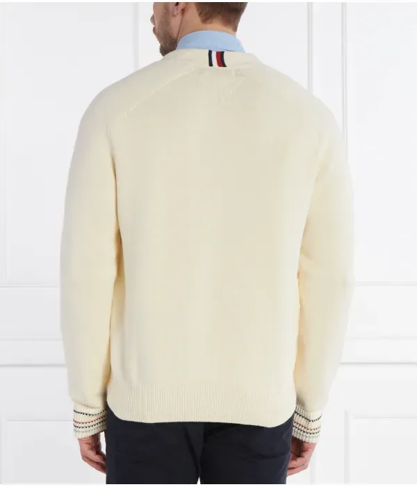 Кардиган loose fit Tommy Hilfiger, кремовый — фото 4