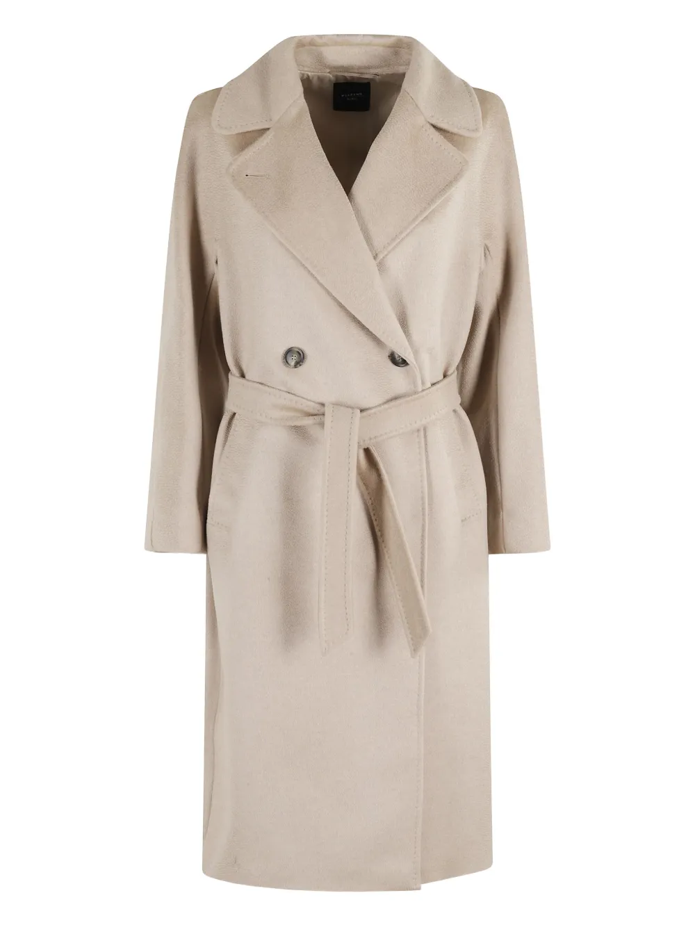 

Двубортное пальто с поясом Weekend Max Mara, нейтральный