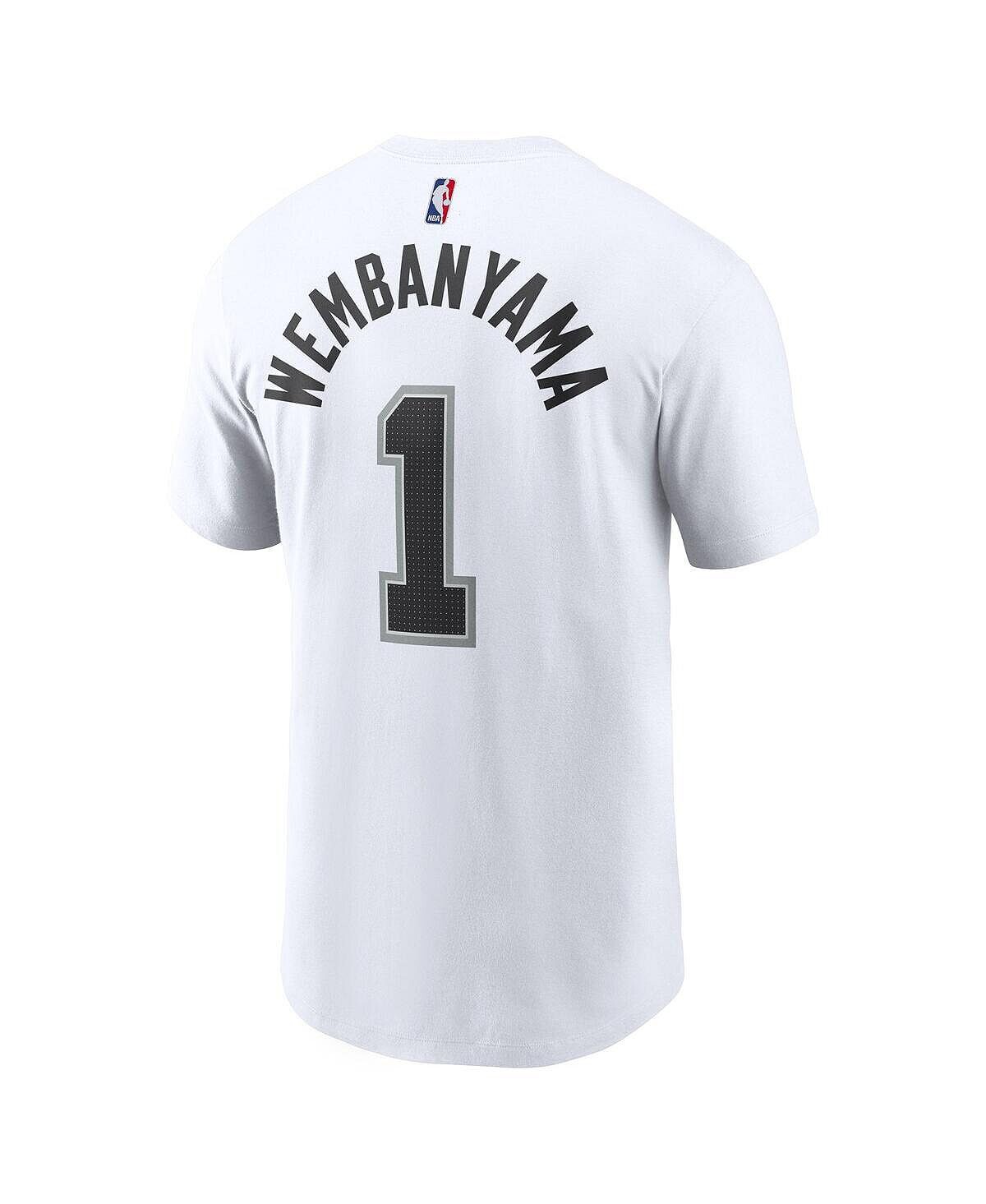 Мужская белая футболка Victor Wembanyama San Antonio Spurs с именем и номером драфта НБА 2023 года Nike — фото 2