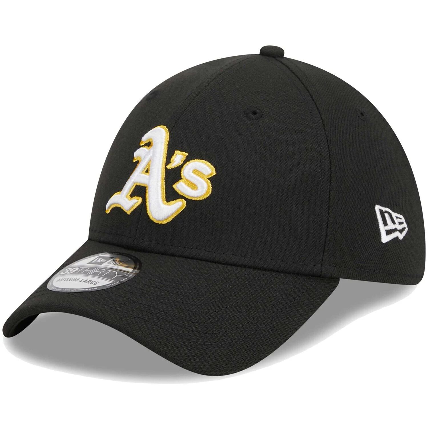

Мужская гибкая кепка New Era Black Oakland Athletics Logo 39THIRTY