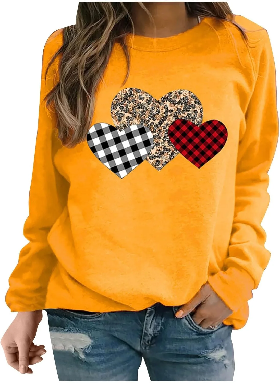 

Свитшот Valentine's для женщин с принтом Love Heart