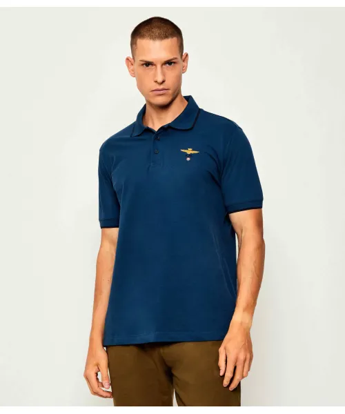 

Футболка поло Regular fit Aeronautica Militare, голубой