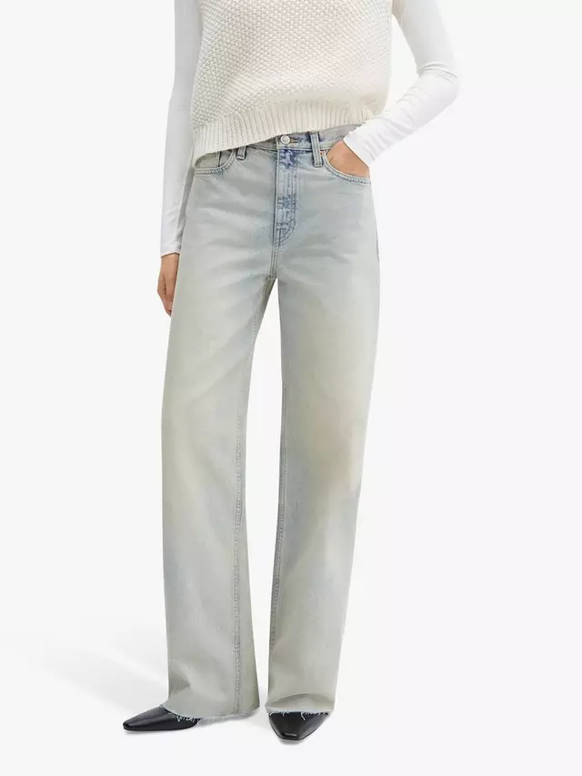 

Джинсы Mango Denver High Waist Wide Leg, цвет open/blue