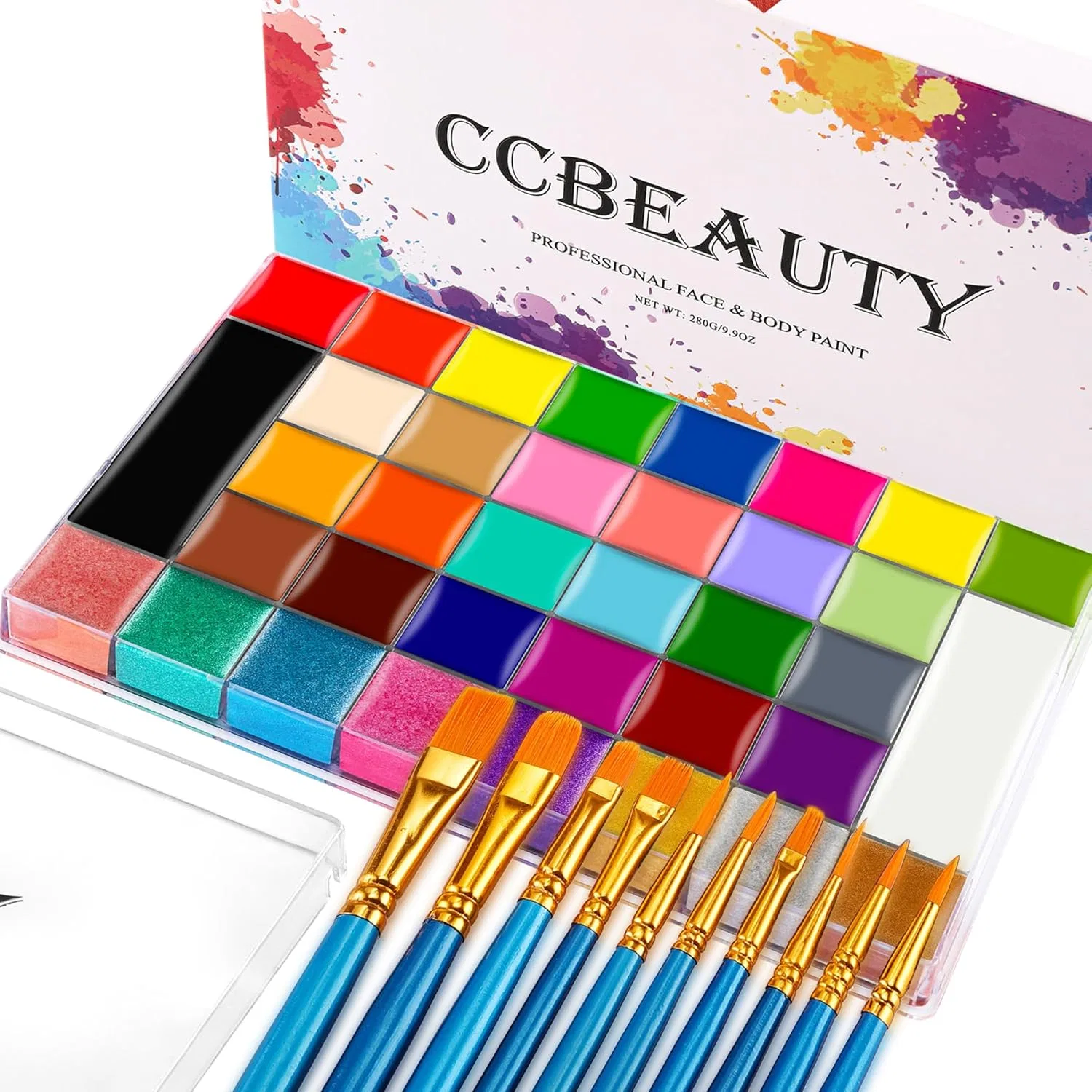 Палитра для боди-арта CCbeauty 36 цветов, масляная Ccbeauty, Multicoloured