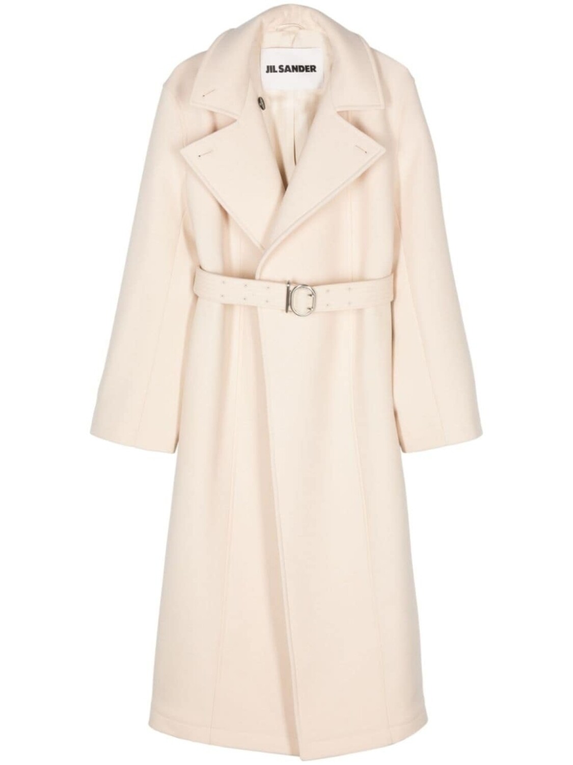 

Jil Sander шерстяное пальто с поясом, серый