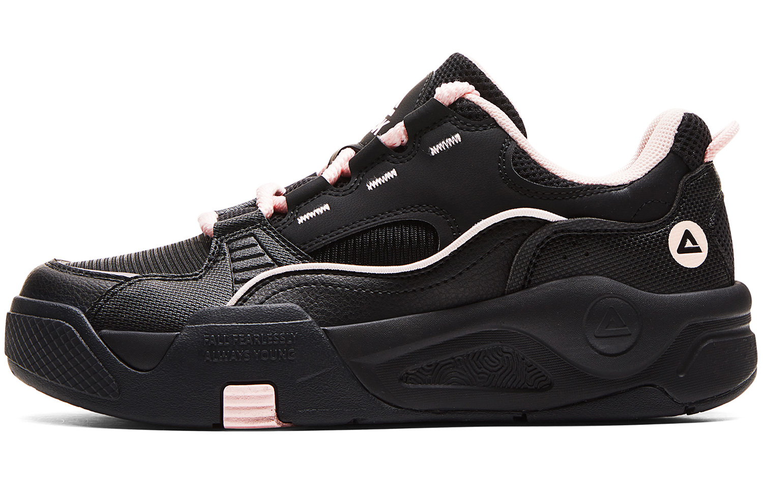 

Кроссовки PEAK State Pole Roaming Skateboarding Shoes Women's Low-top Black/pink, черный/белый