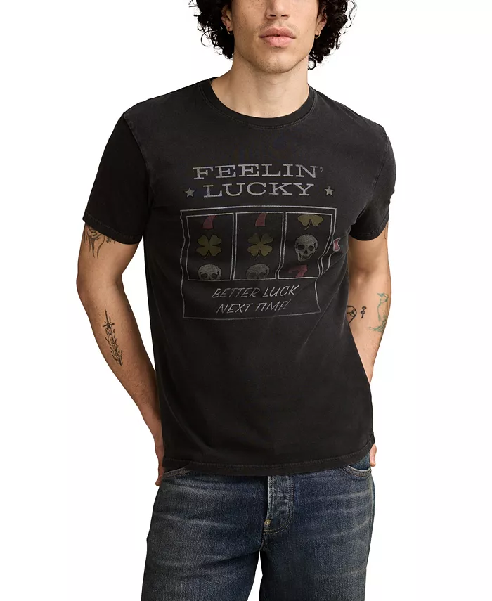 

Мужская футболка Feelin Lucky Slot Machine Lucky Brand, черный