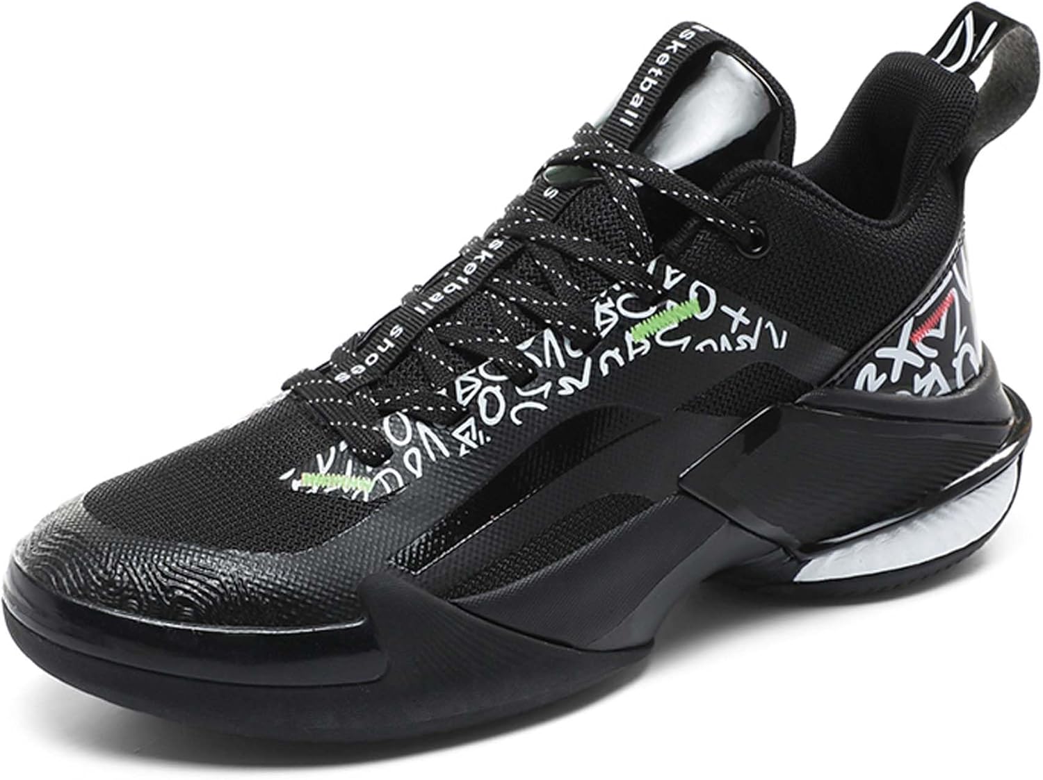 

Мужские и женские спортивные баскетбольные кроссовки, легкие, дышащие, для бега, для занятий в зале и на улице, с амортизацией и нескользящей подошвой Dzbajrqm, черный