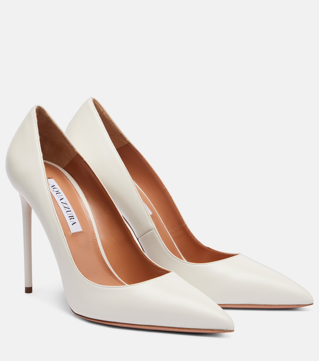Туфли Purist 105 из кожи Aquazzura, белый