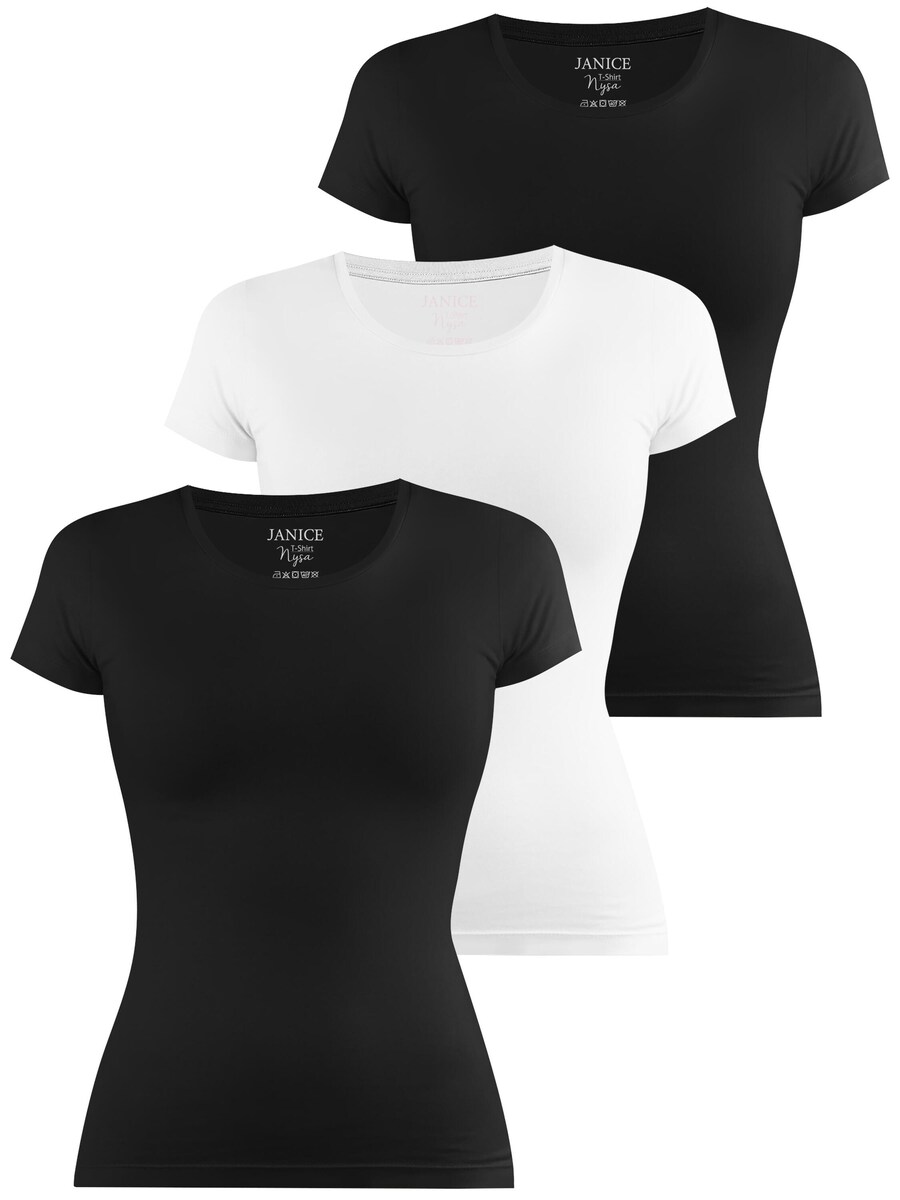 

Футболка Janice Shirt Nysa, черный/белый