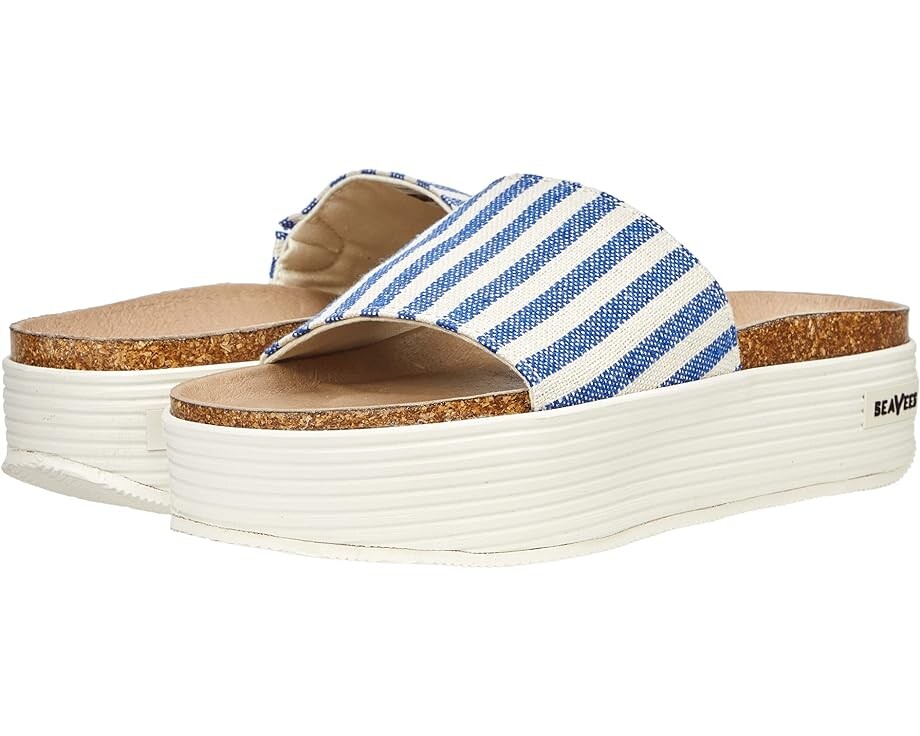 

Сандалии SeaVees Catalina Platform, цвет Ultramar Newport Stripe