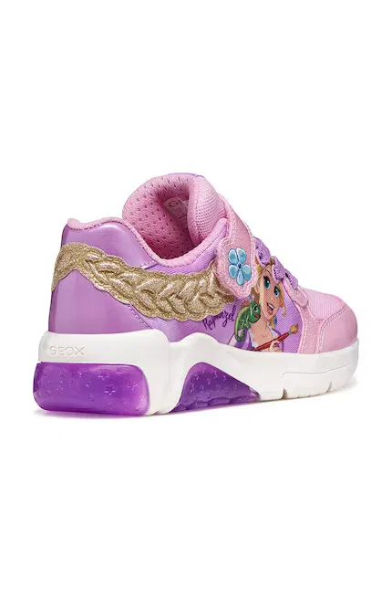 Сникерсы детские FADINLIGHT x Disney Princess Geox, фиолетовый — фото 4