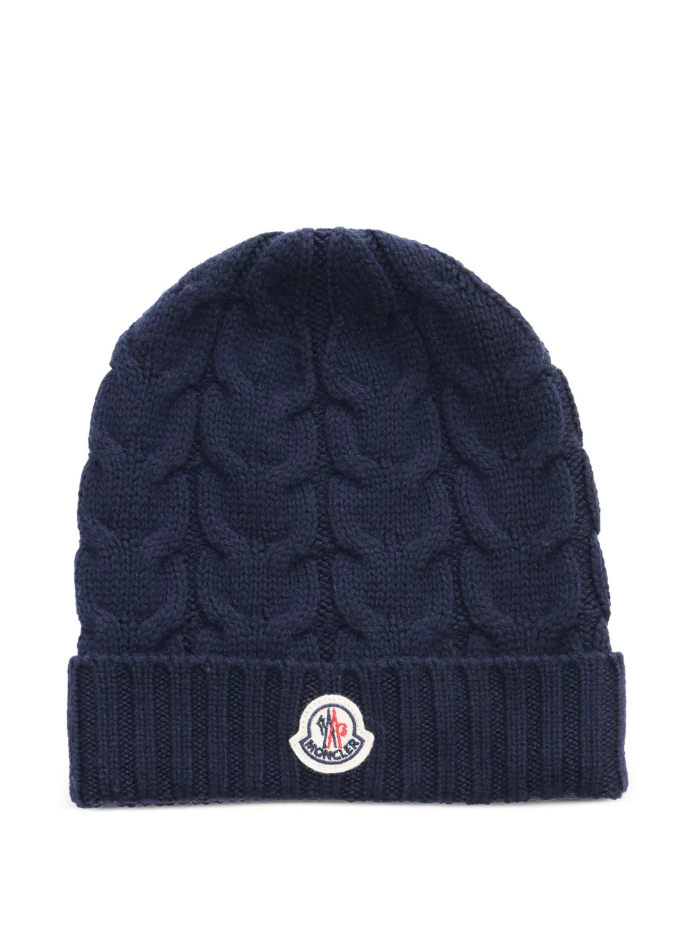 

Шерстяная шапка бини фактурной вязки Moncler Enfant, синий