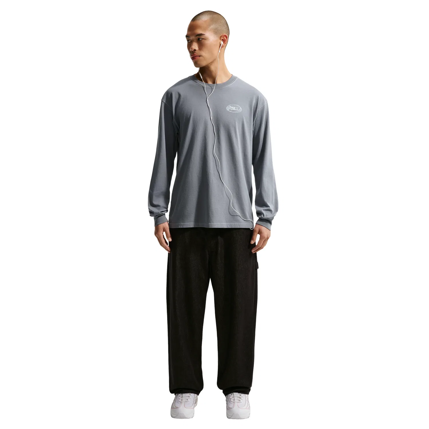 Футболка с длинными рукавами Nike City Pack 'Cool Grey Grey Fog' IQ3770-065, серый — фото 4