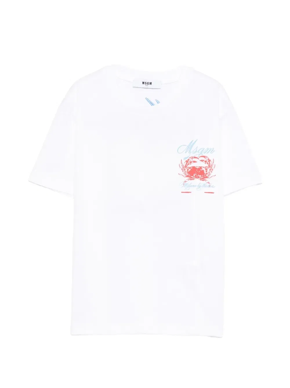 Футболка с принтом Msgm Kids, белый