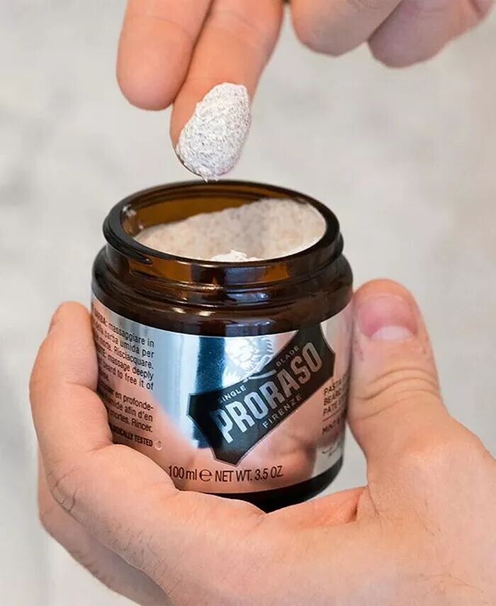 Отшелушивающая паста для бороды и скраб для лица, 3,5 унции Proraso — фото 2