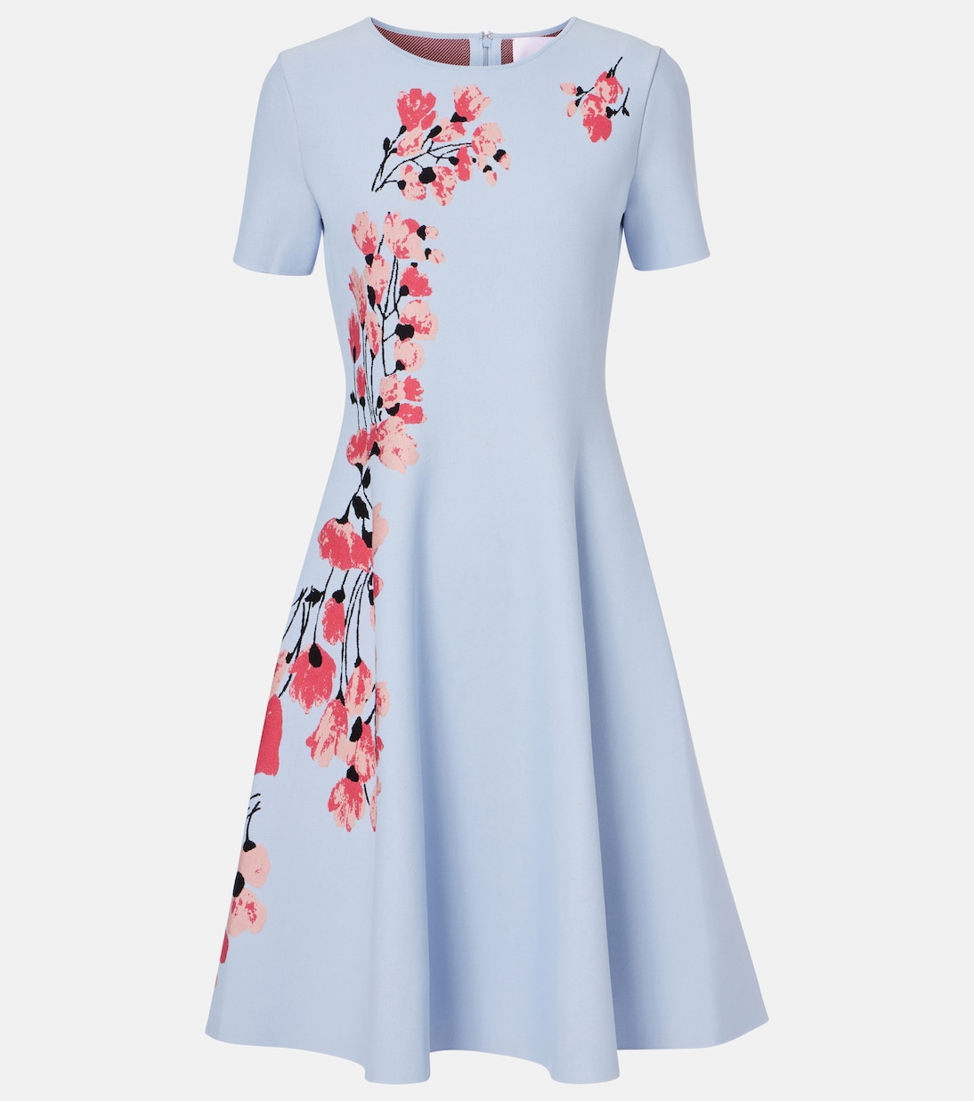 

Платье миди с цветочным жаккардом Carolina Herrera, Celeste Multi