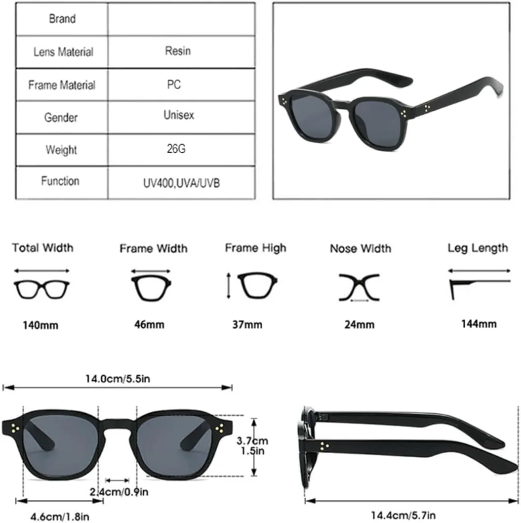 

Винтажные мужские солнцезащитные очки с заклепками, модные градиентные очки с защитой от УФ-излучения UV400, женские очки в стиле панк UUPTTPL, Dark Pink Tea