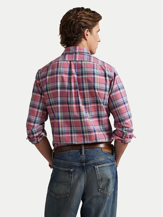Рубашка custom fit 710922273006 Polo Ralph Lauren, розовый — фото 3