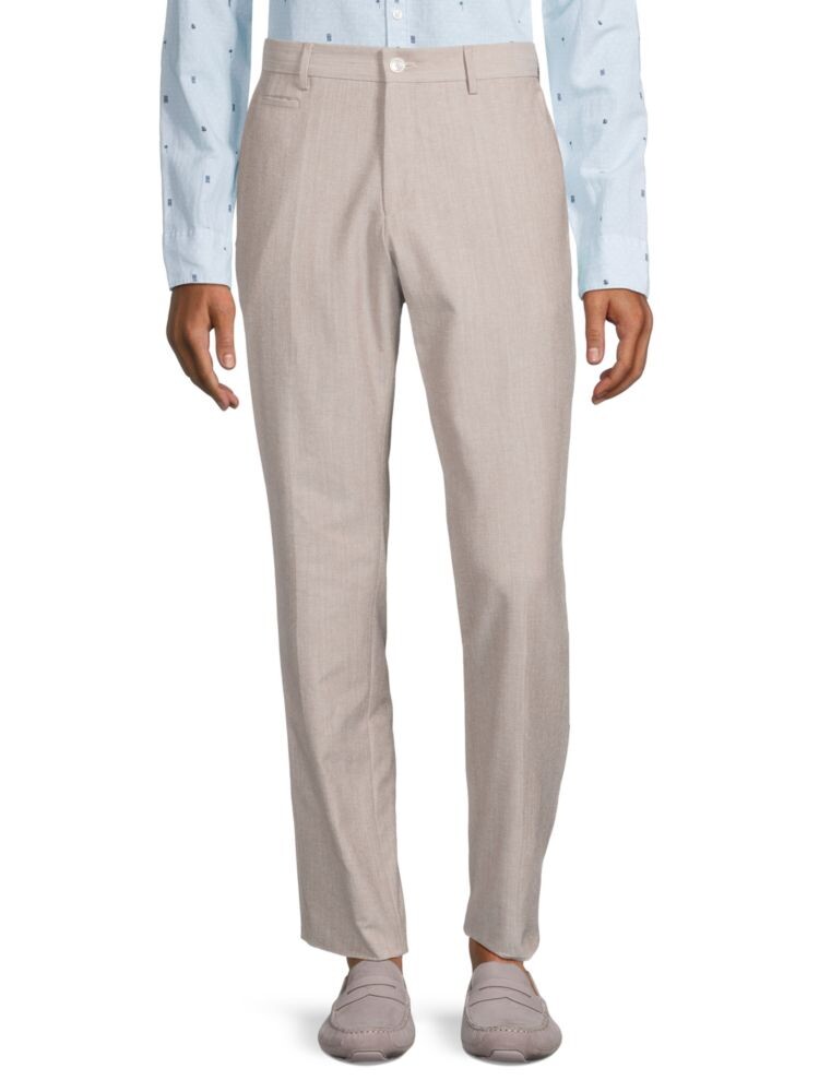 

Брюки Genius Solid Slim Fit из смеси натуральной шерсти Boss, бежевый