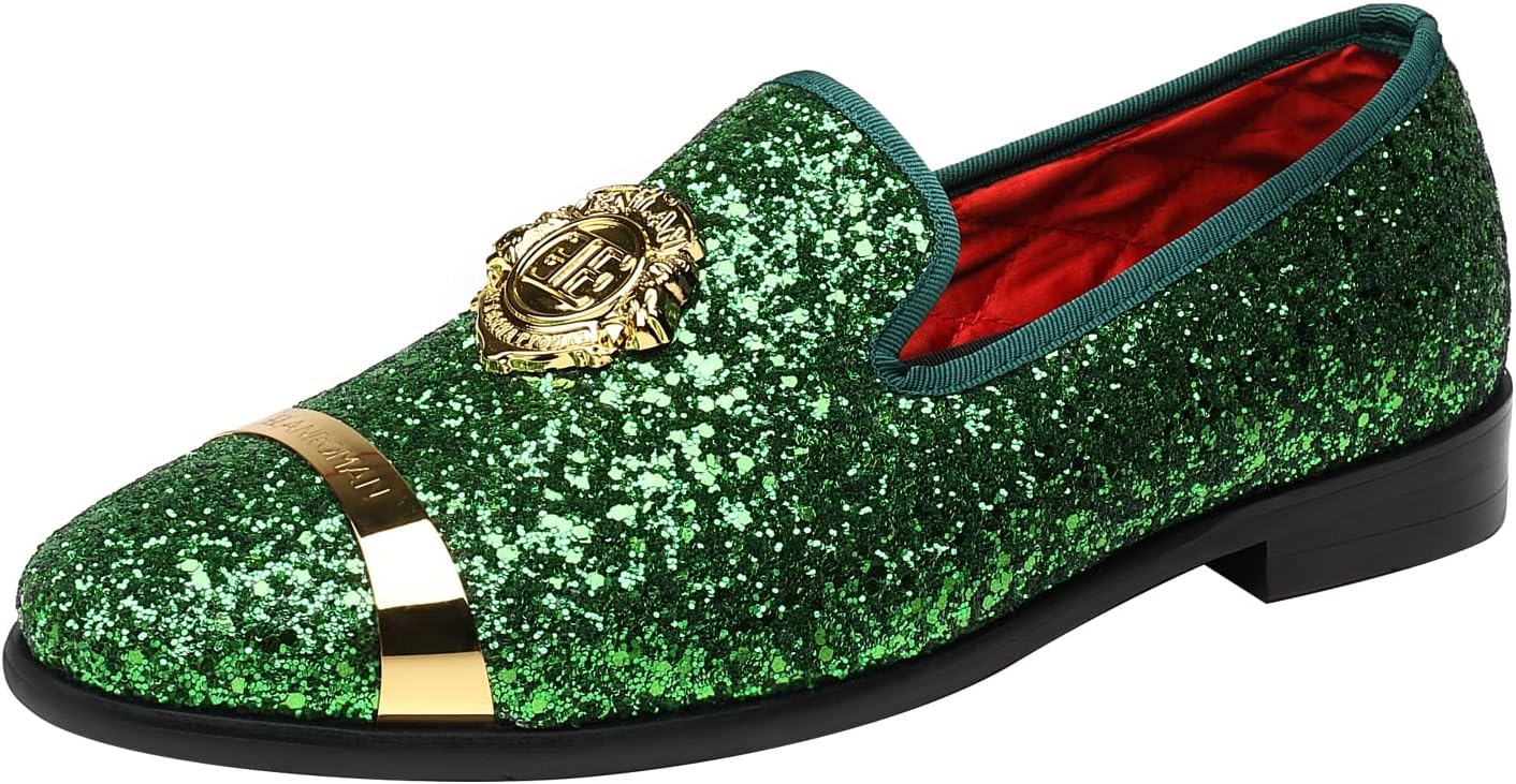 

Мужские блестящие лоферы ELANROMAN, оксфорды, модная обувь для свадьбы, вечеринки и выпускного, Olive