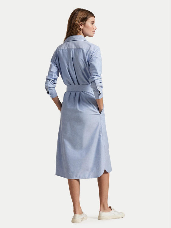 Платье-Рубашка прямого кроя 211928804002 Polo Ralph Lauren, синий — фото 2