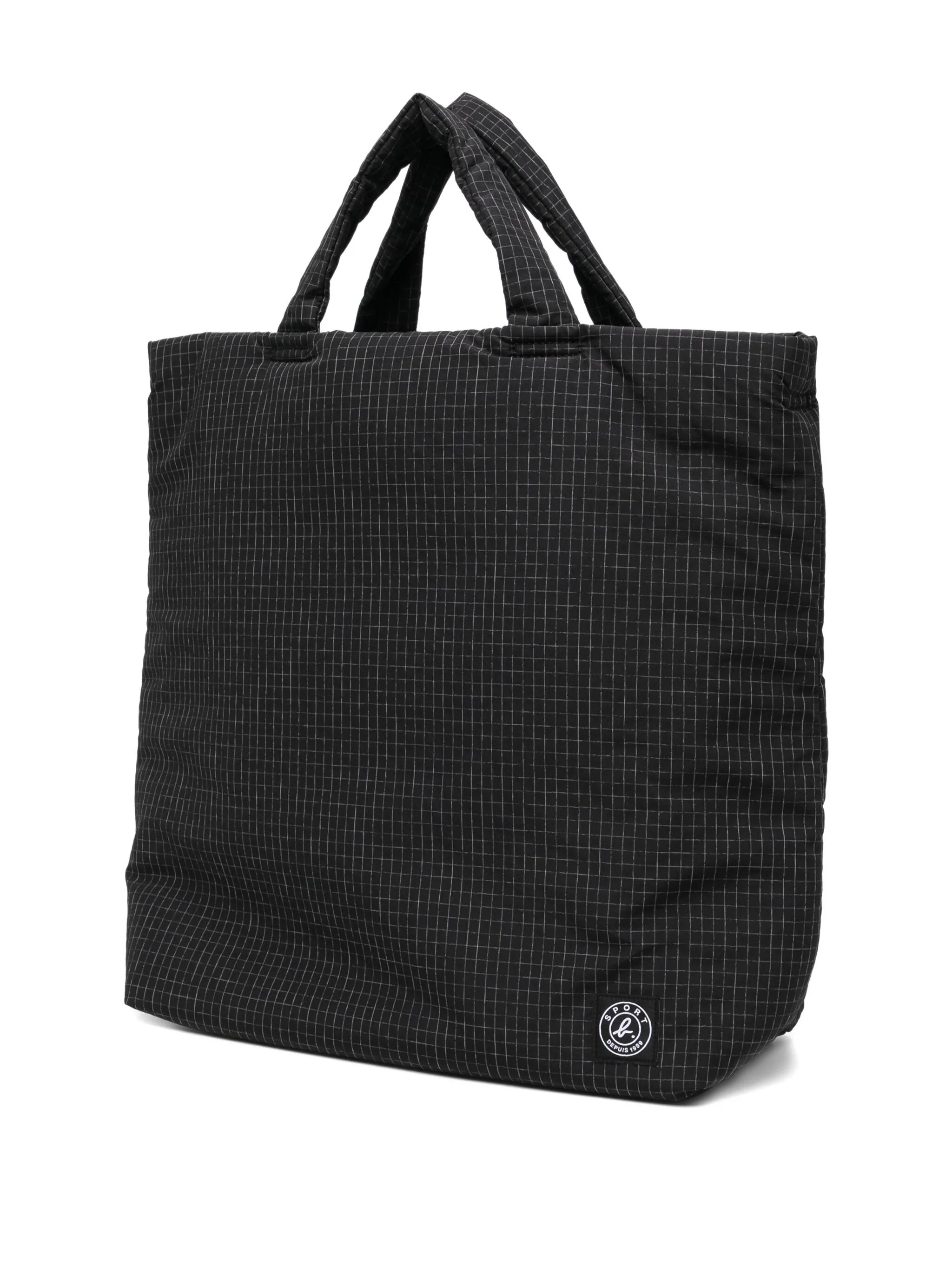 

Сумка-тоут в клетку Sport B. By Agnès B., черный