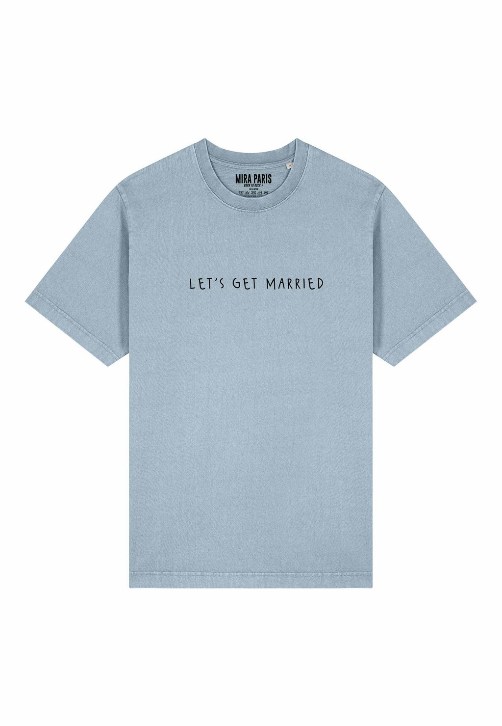

Футболка с принтом LETS GET MARRIED PRINT HEAVYWEIGHT Mira Paris, светло-голубой