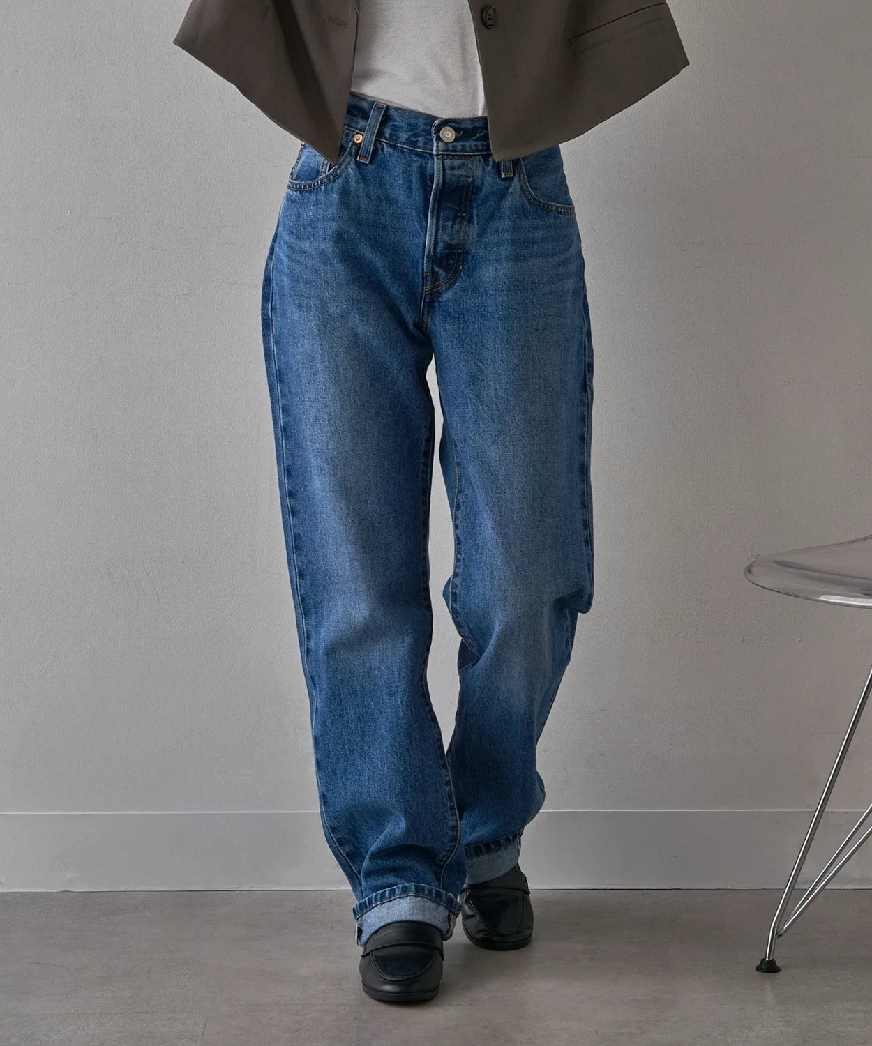 Джинсы 501R '90s SELVEDGE Levi’s из денима индиго — фото 3