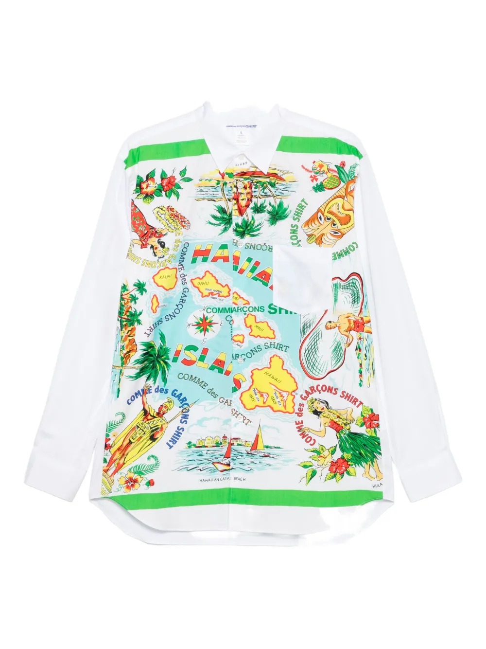 

Рубашка с гавайским принтом Comme Des Garçons Shirt, белый