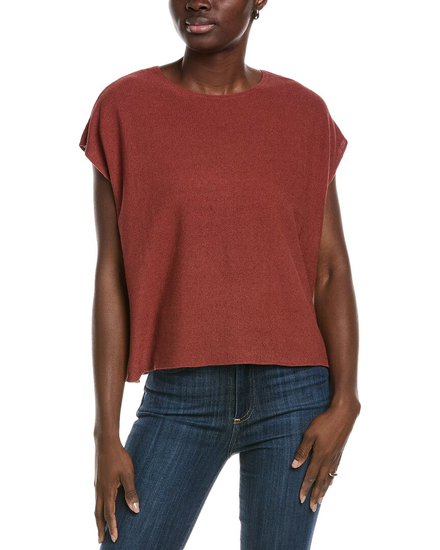 

EILEEN FISHER Пике Топ из смеси льна и льна, коричневый