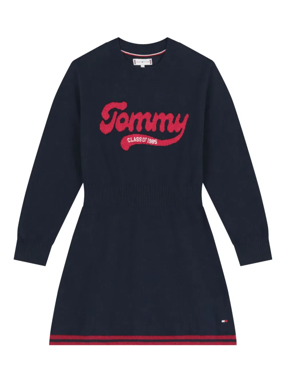 Вязаное платье с логотипом Tommy Hilfiger Junior, синий