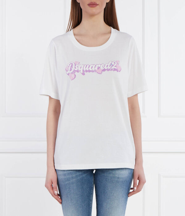 

Футболка свободного кроя Loose fit Dsquared2, белый