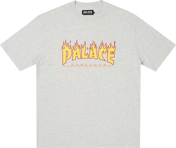 

Футболка Palace x Thrasher 'Grey Marl', серый