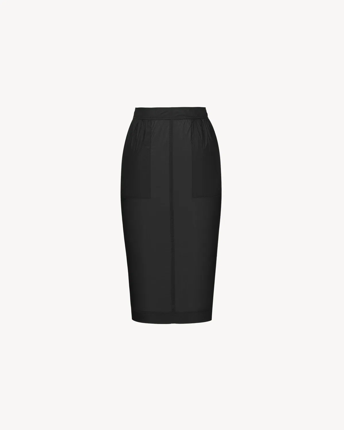 Юбка-карандаш из нейлона SAINT LAURENT, черный
