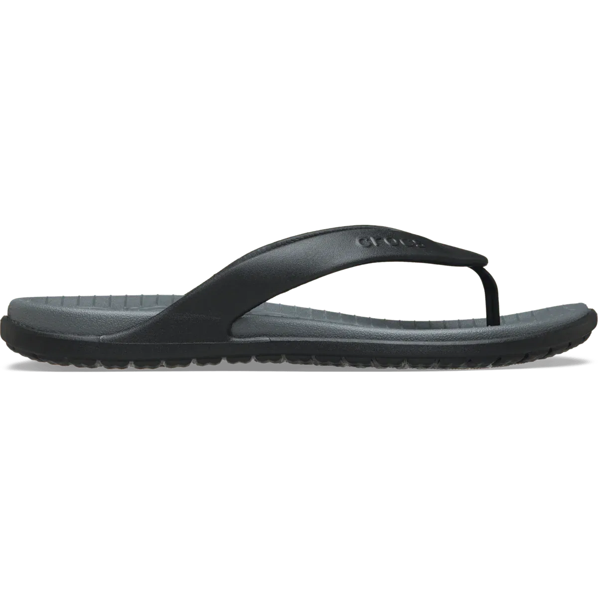 Coast Flip Crocs, Black/Slate Grey