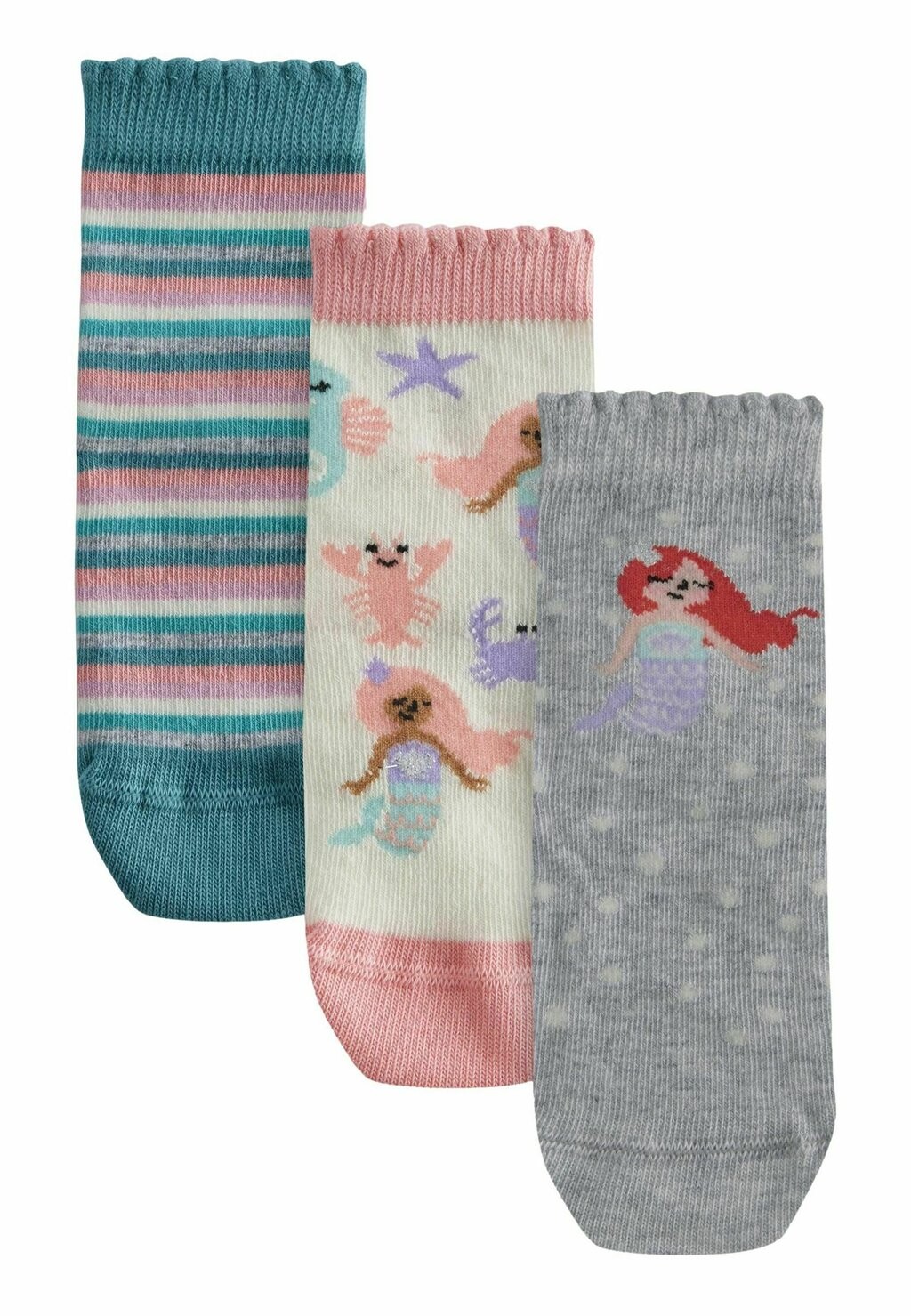 

Носки 3 Наборка Rich Mermaid Character Next, цвет pink grey